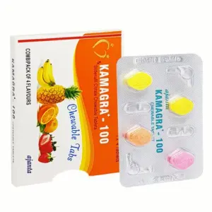MedQix Online Pharmacy - KCC 100mg Kamagra Chewable 100mg  Sildenafil Citrate