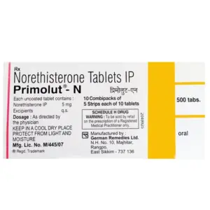 MedQix Online Pharmacy - PM 5MG PRIMOLUT N 5 MG  NORETHISTERONE